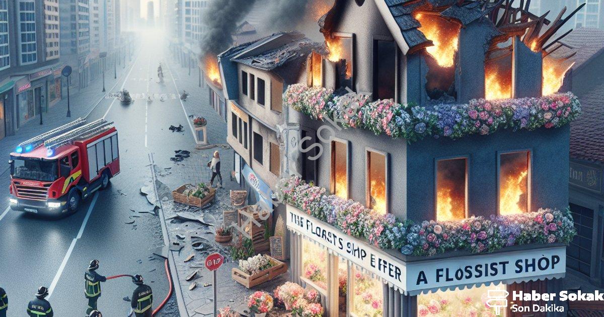 "Aydın Efeler’de Korkutan Yangın: Çiçekçi Dükkanı Kül Olmaktan Döndü" başlıklı haber için fotorealis