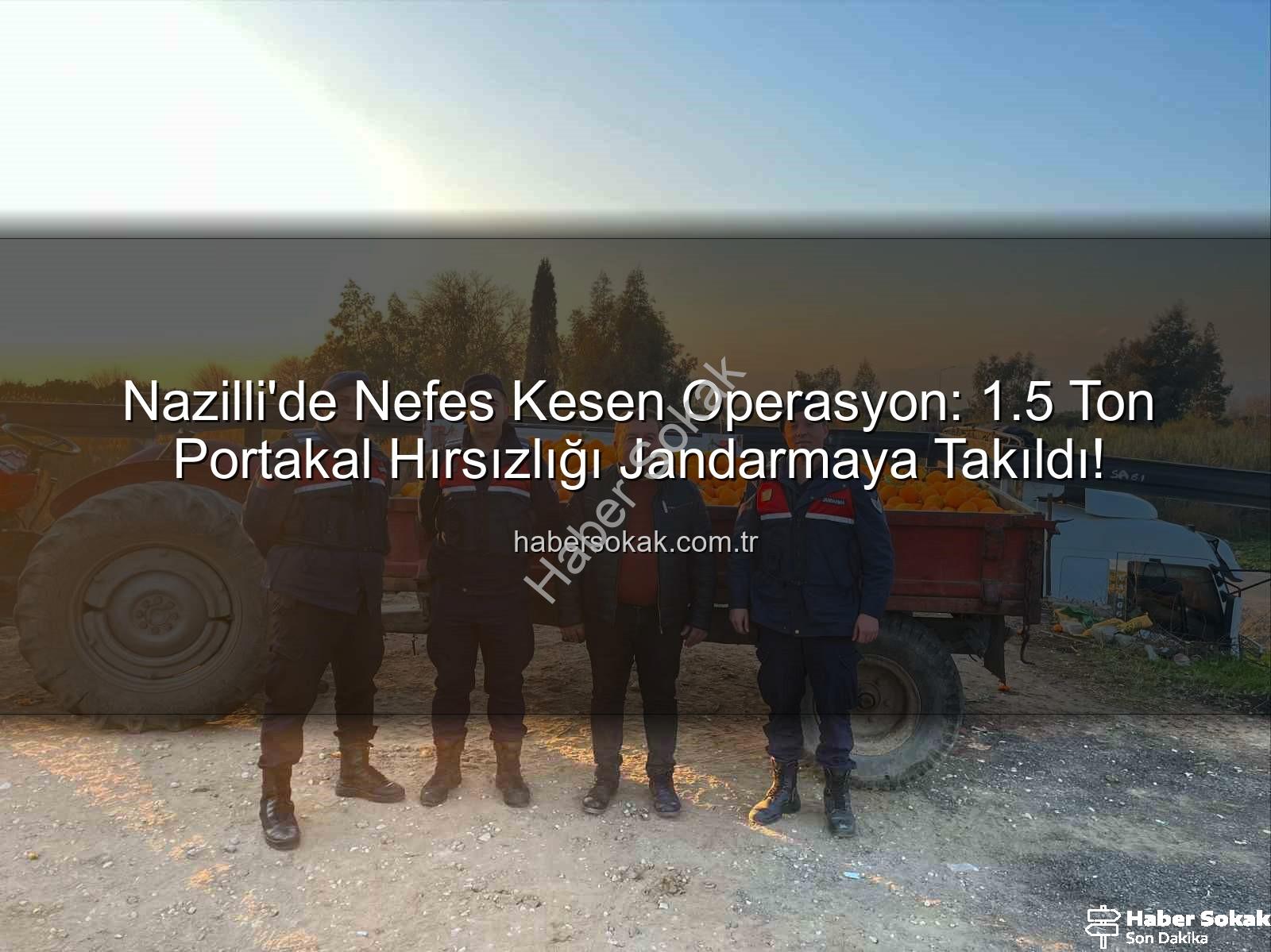 portakal hırsızlığı - Nazilli'de Nefes Kesen Operasyon: 1.5 Ton Portakal Hırsızlığı Jandarmaya Takıldı!