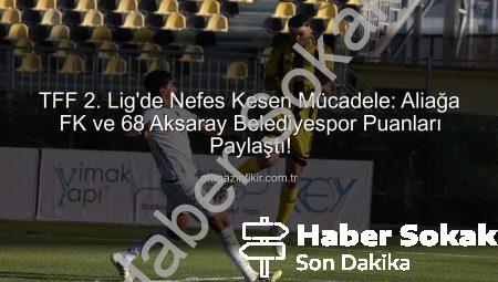 TFF 2. Lig’de Nefes Kesen Mücadele: Aliağa FK ve 68 Aksaray Belediyespor Puanları Paylaştı