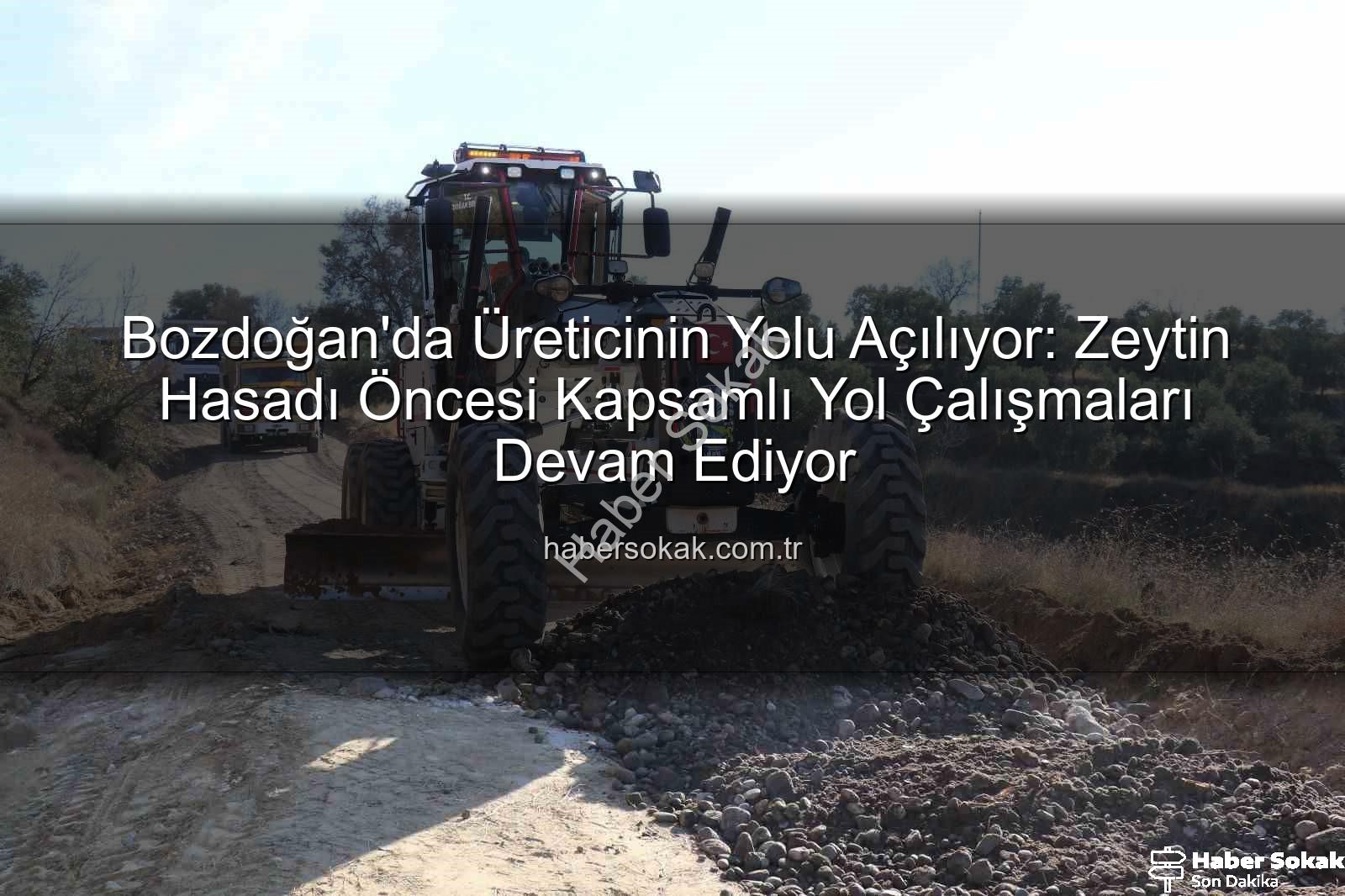 Bozdoğan yol çalışmaları - Bozdoğan'da Üreticinin Yolu Açılıyor: Zeytin Hasadı Öncesi Kapsamlı Yol Çalışmaları Devam Ediyor